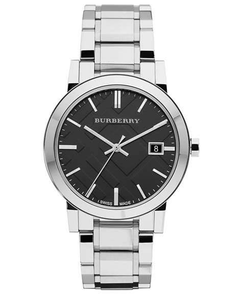 Burberry Watch, Men's Swiss Stainless Steel Bracelet 